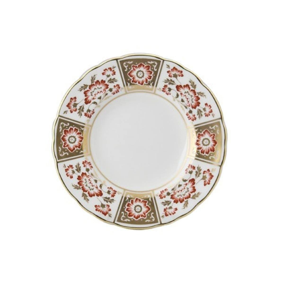 Derby Panel Red Dinner Plate