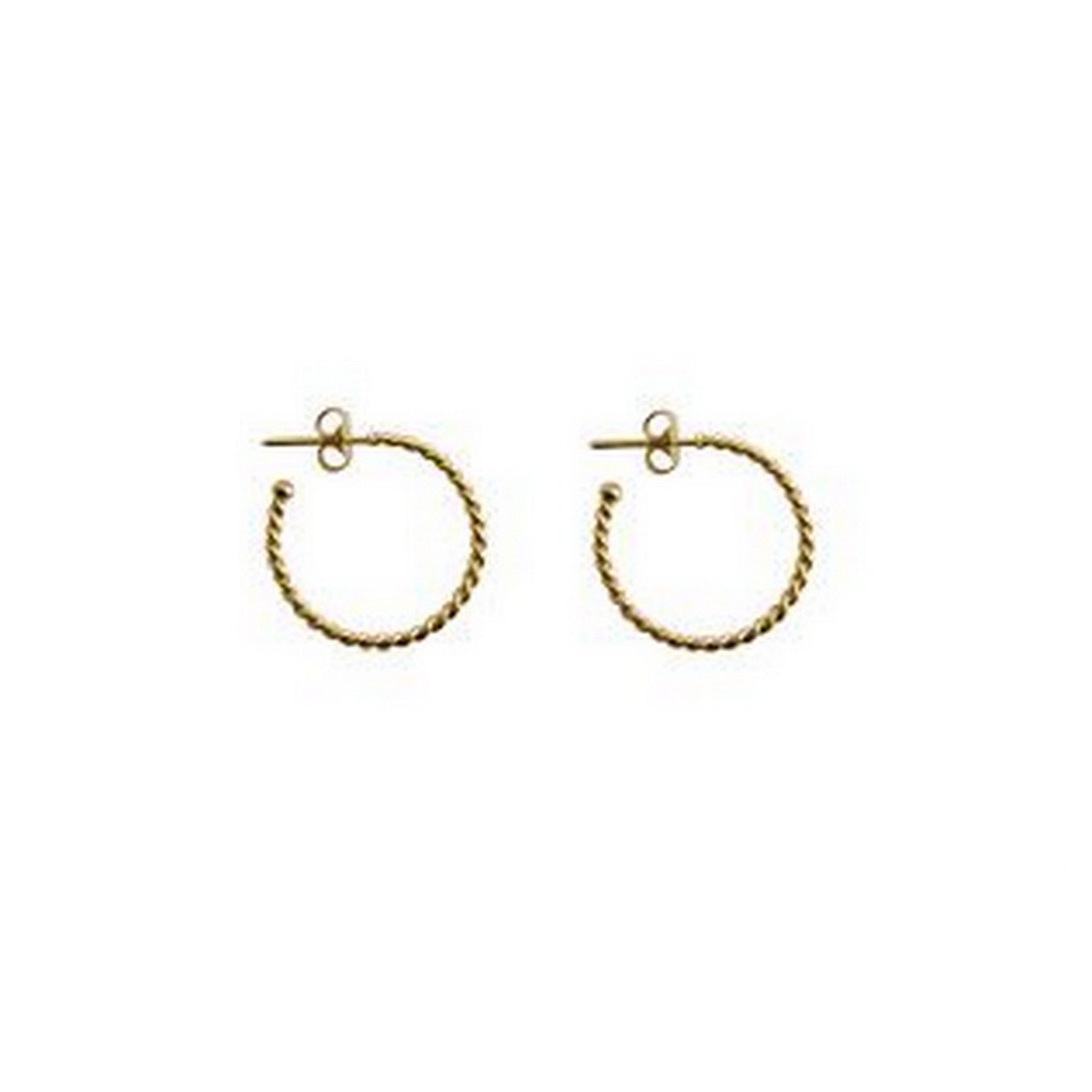 Mini Twisted Gold Hoop Earrings