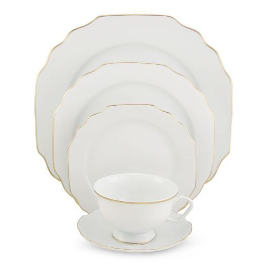 Georgian Gold Ultra White Dinner Plate
