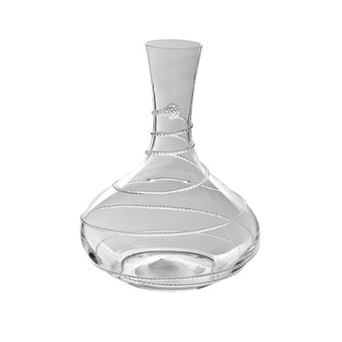 Carefully mouth blown by skilled artisans in the hills of Prague, this glass wine decanter from Juliska showcases an especially fine, delicate texture. Each one features slight variations and individual details characteristic of a handmade piece.