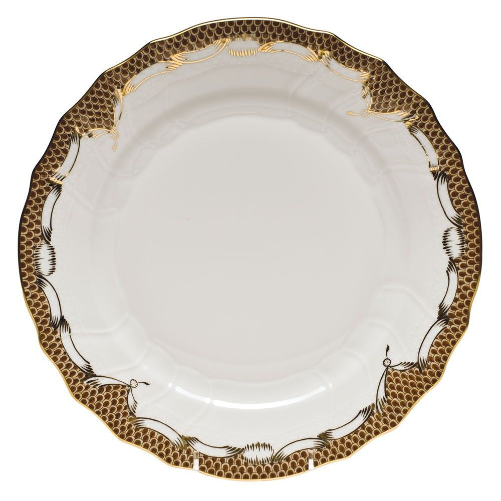 Brown Fish Scale Dinner Plate
