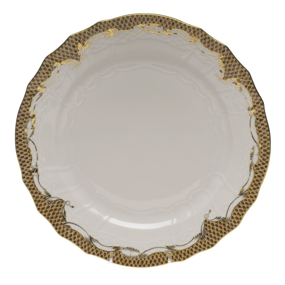 Brown Fish Scale Service Plate