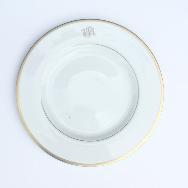 Pickard Signature Gold Charger With Initial