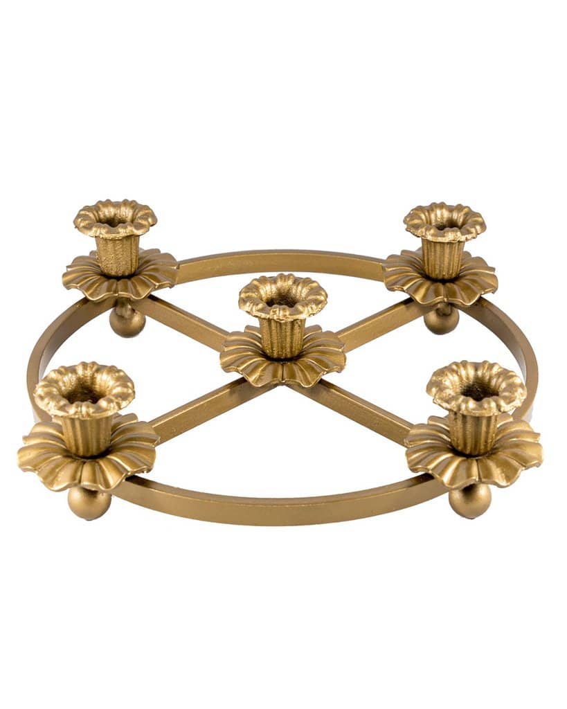 Gold Ring Taper Candle Holder