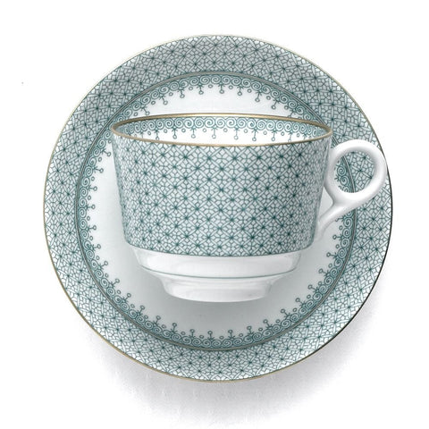 Green Lace Tea Cup And Saucer