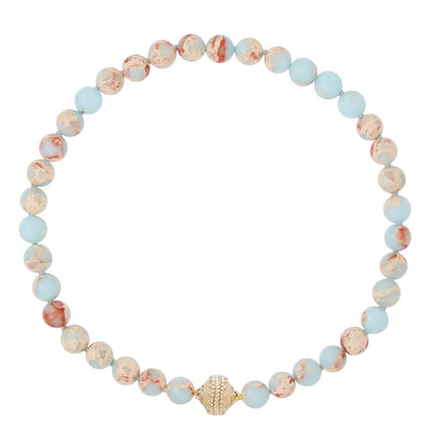 Victoire African Opal 10mm Necklace