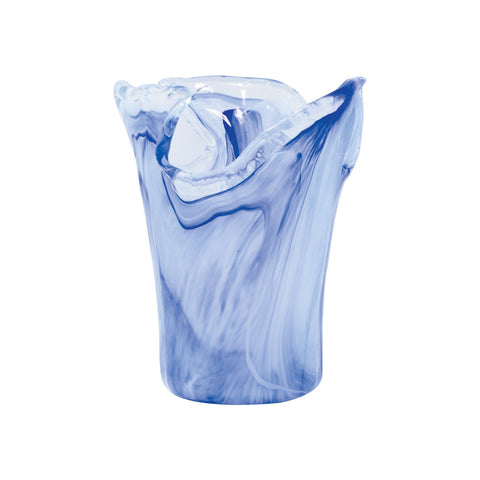 Onda Glass Cobalt Vase, Small
