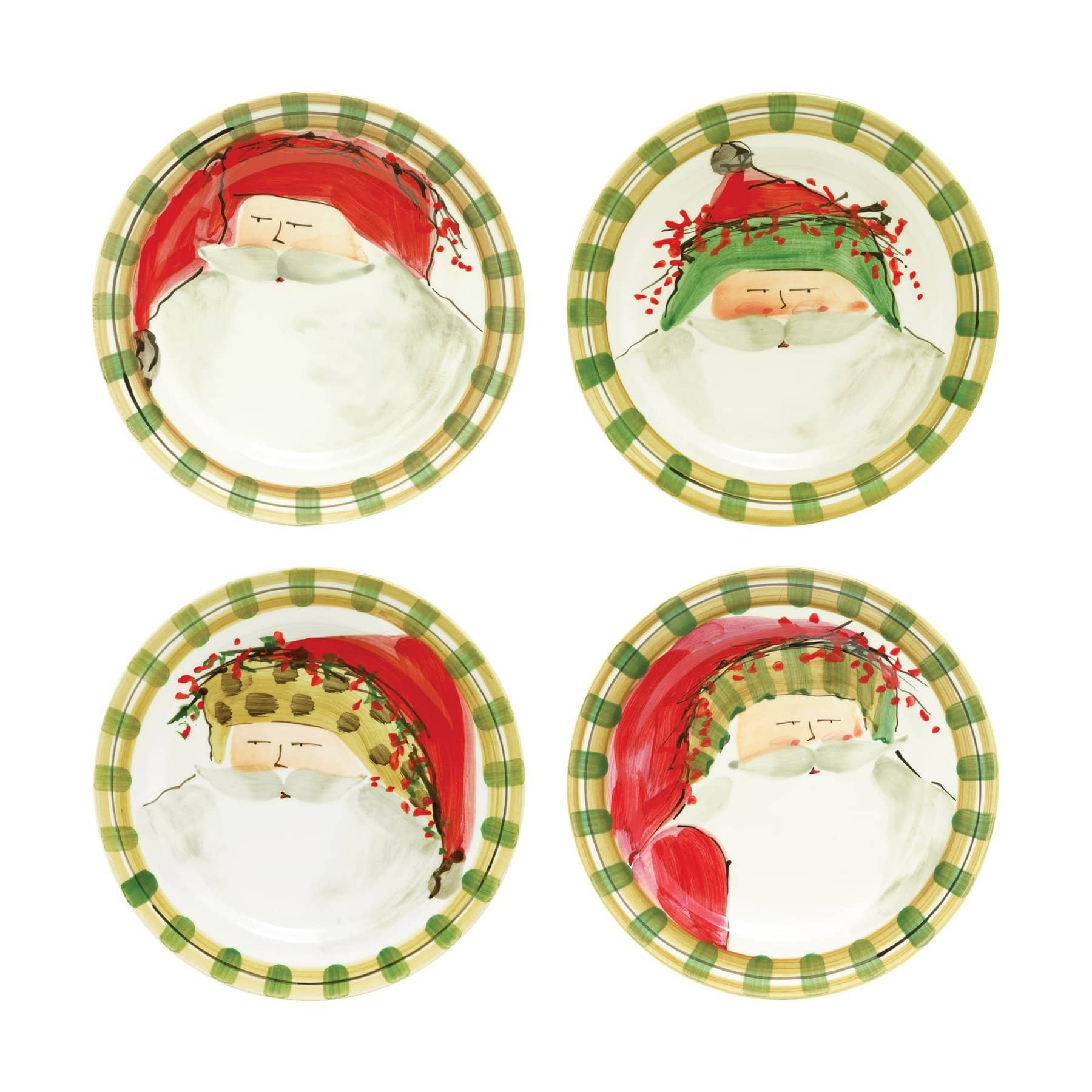 Old St. Nick Assorted Round Salad Plates (Set of 4)
