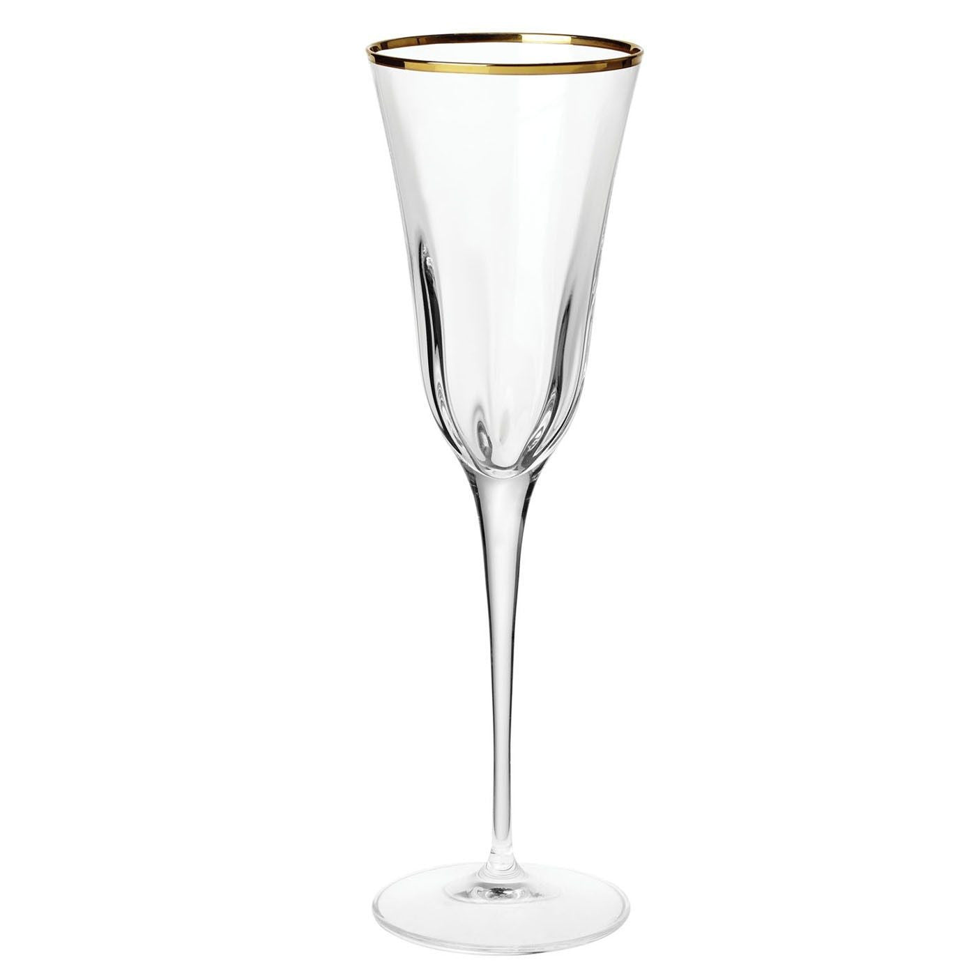 Optical Gold Champagne Flute