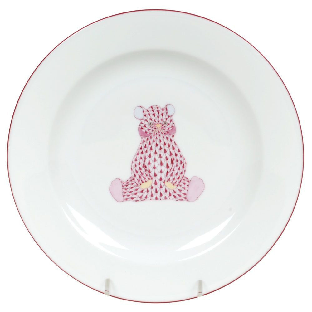 Baby Plate Pink Bear