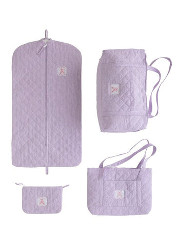 Lavender Ballet Slipper Quilted Luggage