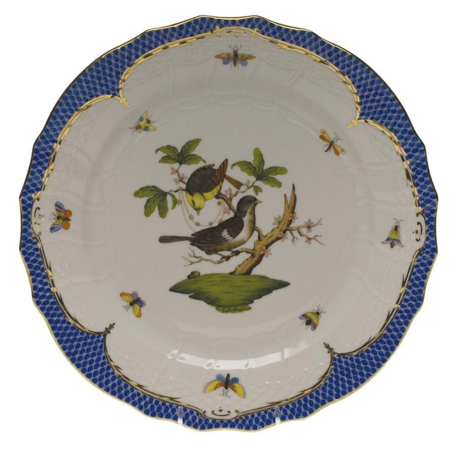 Rothschild Bird Blue Border Dinner Plate