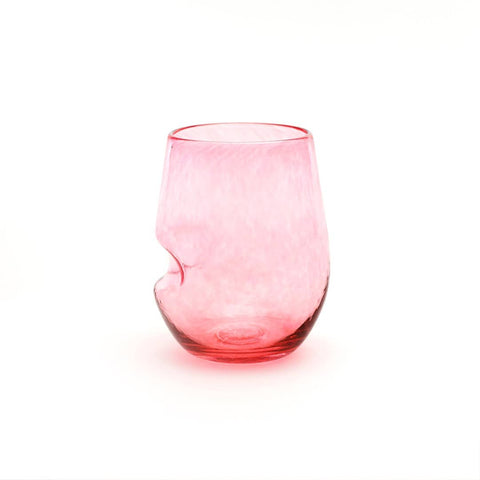 Saban Glass Stemless Sheer Wine Thumby - Gold Ruby Extra Light