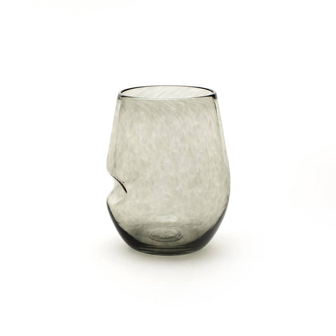 Saban Glass Stemless Sheer Wine Thumby Natural Grey