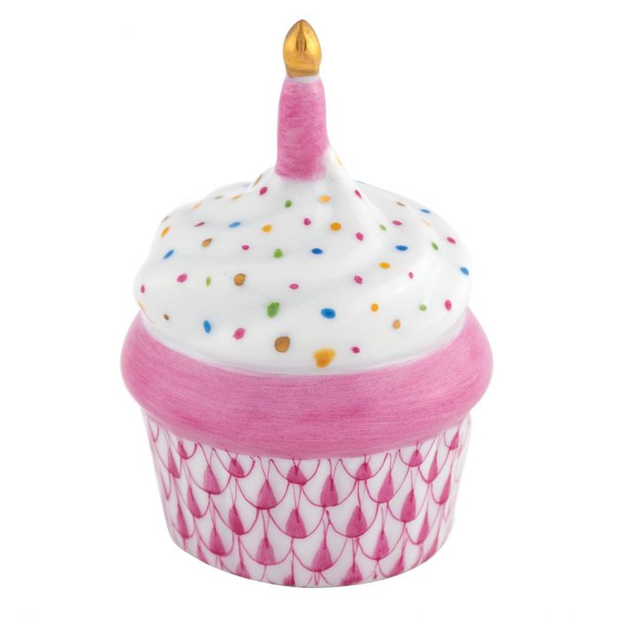 Cupcake With Candle - Rasberry
