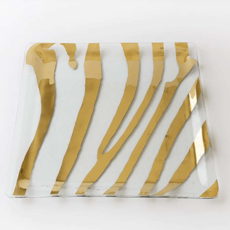 Zebra Square Platter