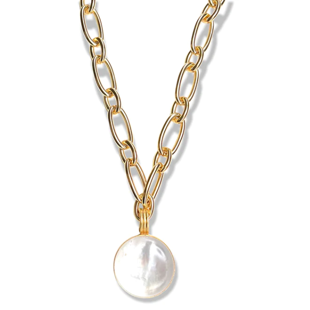 Mother of Pearl Enhancer and Icon Chain Necklace