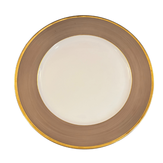 Madison Taupe/Gold Dinner Plate