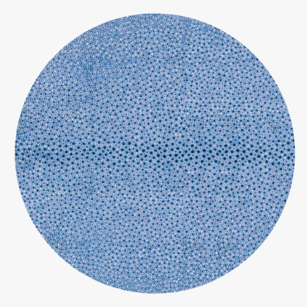 Shagreen Blue Round Placemat