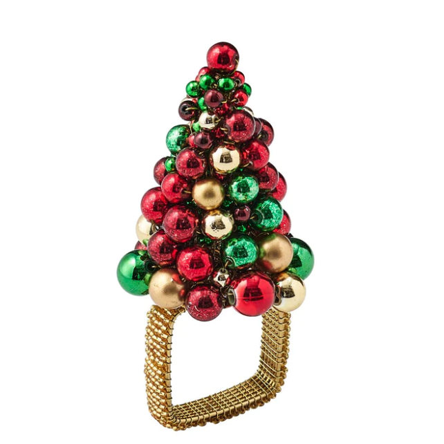 XMAS Baubles Napkin Ring - Set of 4