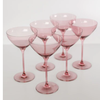 Rose Martini Glass Set of 6