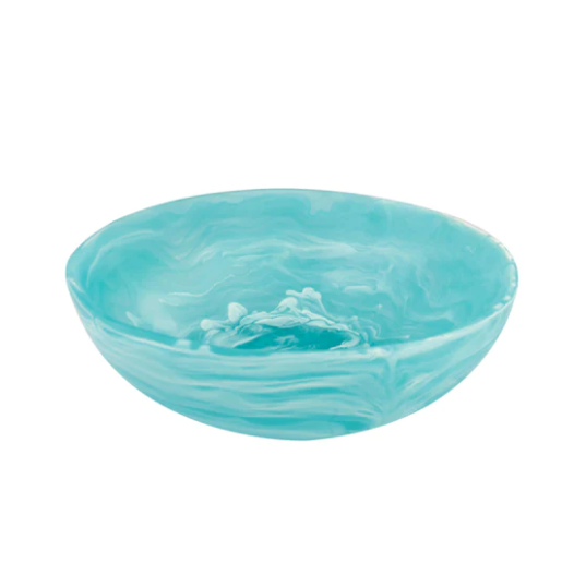 Aqua Swirl Medium Wave Bowl