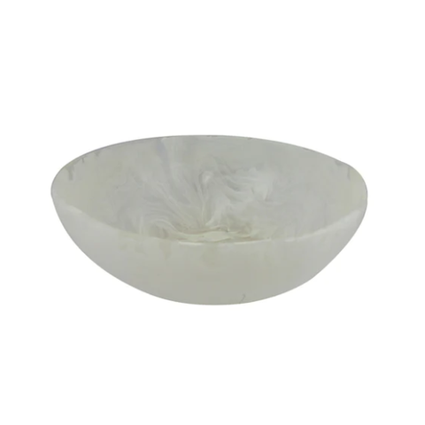 White Swirl Medium Wave Bowl