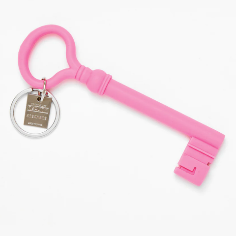 Pink Key Keychain