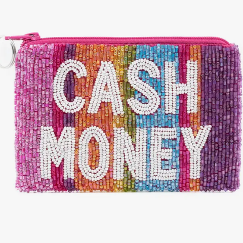 Beaded Cash Money Coin Purse