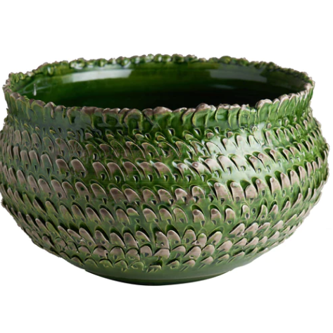 Green/Gray Feathered Bowl