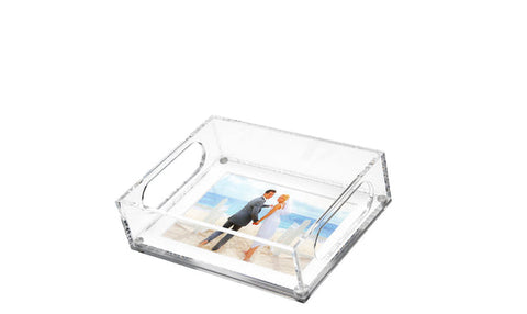 Small Photo Tray with White Mat - 6.5 x 8.5