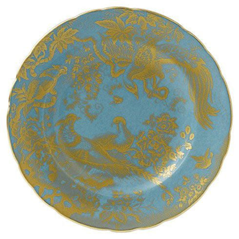 Gold Aves Accent Plate, Turquoise