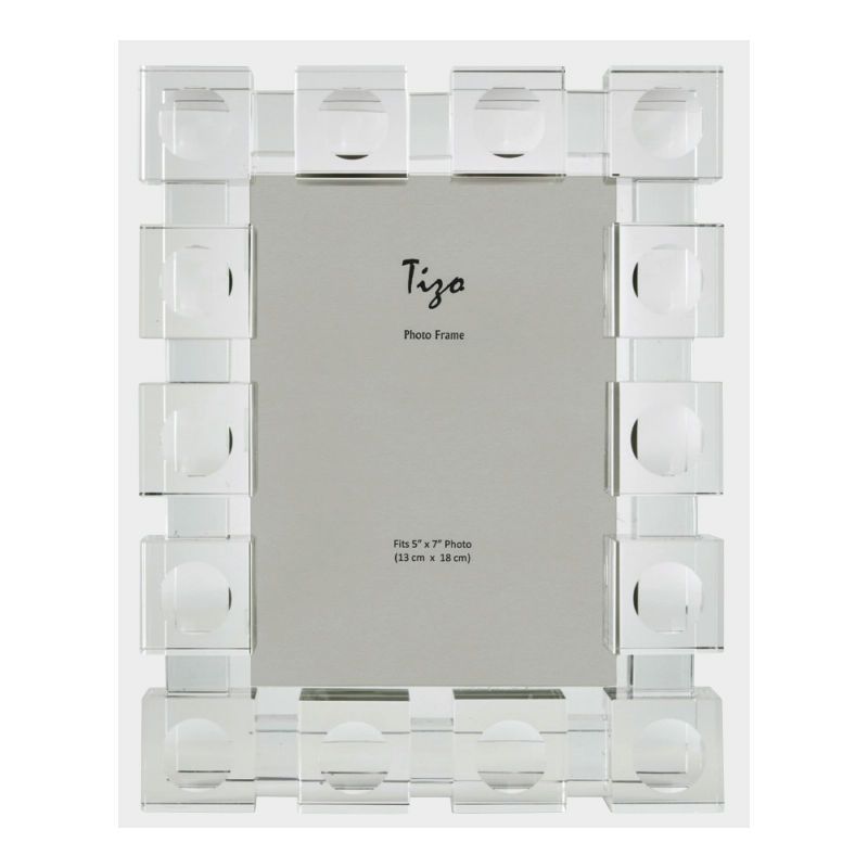Clear Cube Crystal Picture Frame 5x7