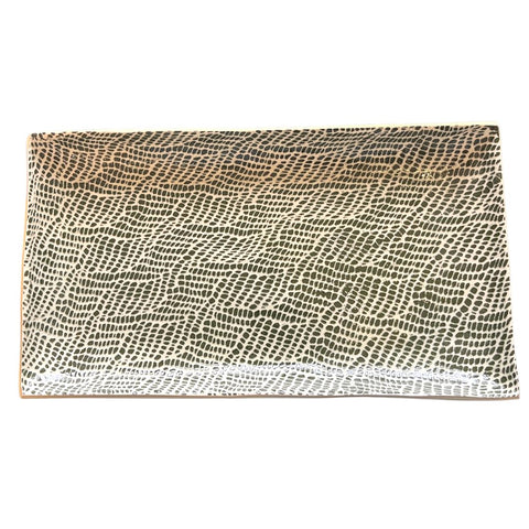 Medium Rectangle Stack Platter in Braid Pine