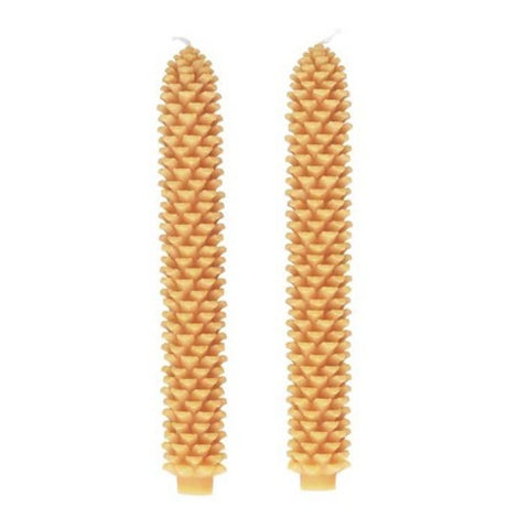 Honey Pinecone Taper Candles