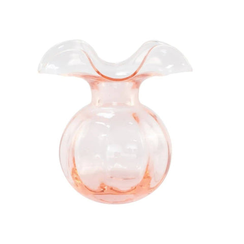 Hibiscus Glass Medium Fluted Pink Vase