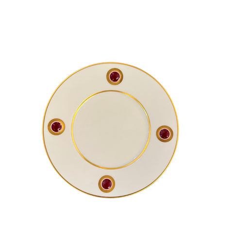 Ithaque Moroccan Red & Gold Salad Plate