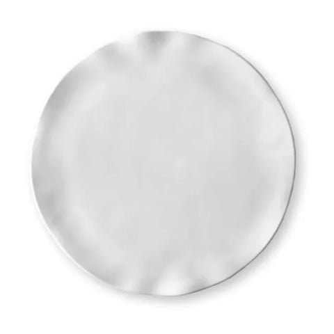 White Ruffle Round Platter