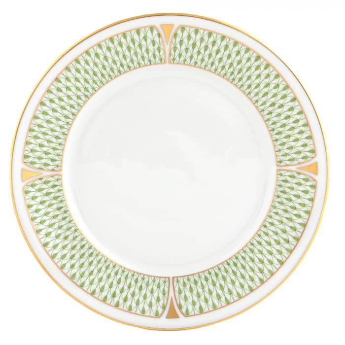 Art Deco Green Salad Plate