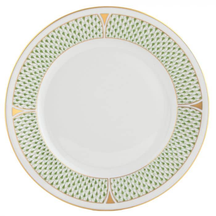 Art Deco Green Dinner Plate