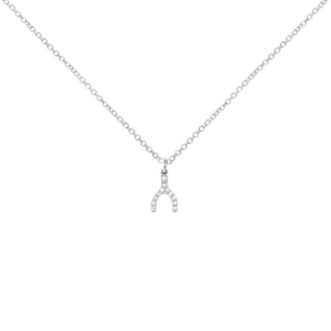Little Wishbone Necklace, Sterling Silver