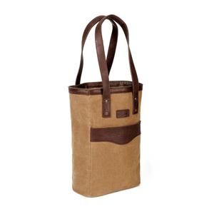 White Wing Waxed Canvas Two Bottle Wine Tote