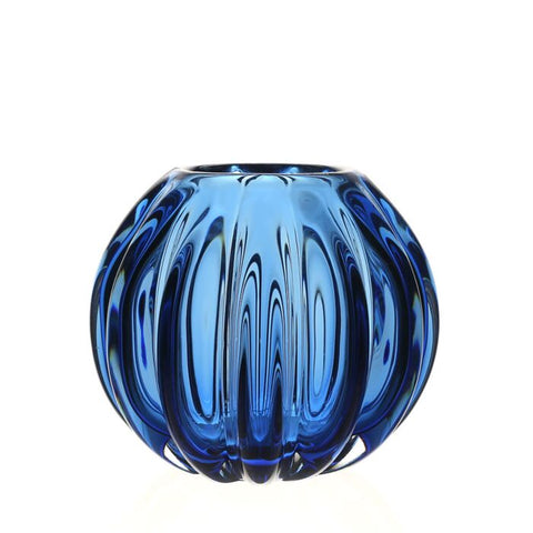 Amalfi Pumpkin Vase 6" Aqua