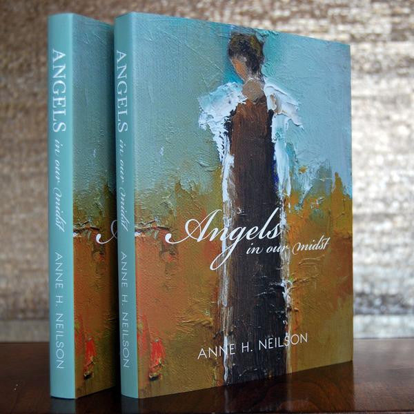 Angels In Our Midst is a beautiful 9" x 12" coffee table book featuring Anne Neilson's Angel Series and the stories behind the paintings. Sprinkled throughout the book are devotions, inspirational stories about the many charities she has supported.
