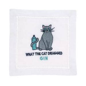 What The Cat Dragged Gin Set of Four