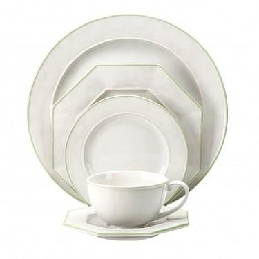 Octavia White with Cucumber Octagonal Salad Plate