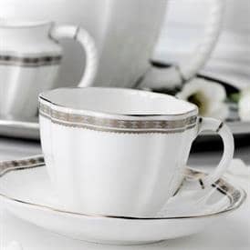 Carlton Platinum Tea Cup and Saucer