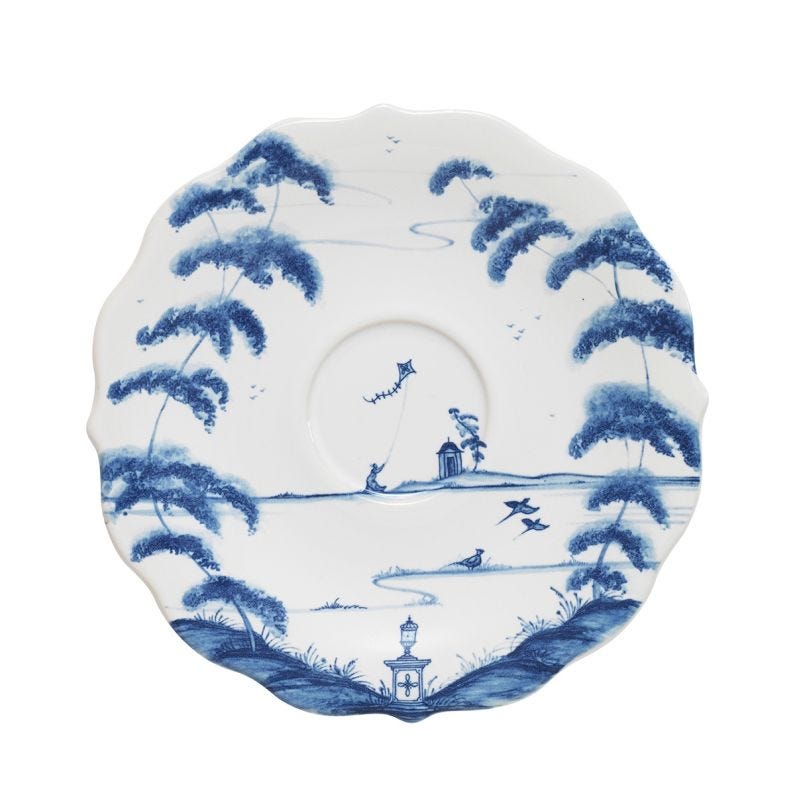 Country Estate Delft Blue Saucer