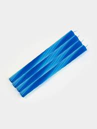 Blue and Light Blue Rope Candles-Set of 4