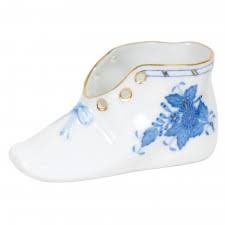 Blue Chinese Bouquet Baby Shoe